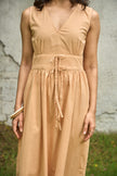 POMO CLAY – 20s POPLIN MAXI DRESS (NATURALLY DYED)