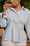 PASTEL SKY BLUE POPLIN SHIRT