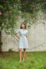MISTY AQUA NATURALLY DYED MINI DRESS