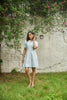 MISTY AQUA NATURALLY DYED MINI DRESS