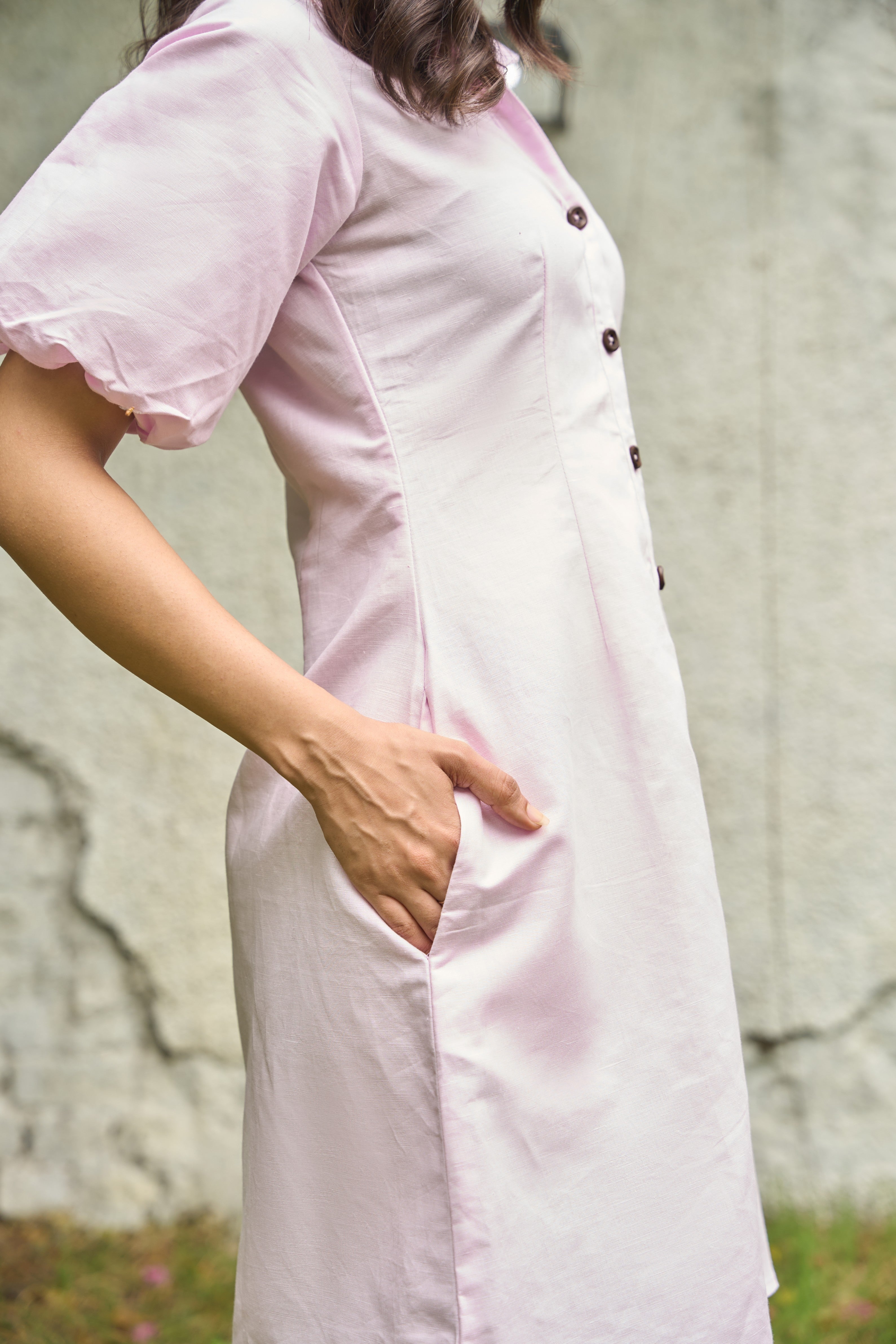 Puff Sleeve Shirt Dress