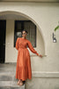CAMBRIDGE BROWN SMOCKED MAXI DRESS