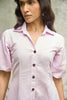 POWDER PINK HEMP MINI DRESS