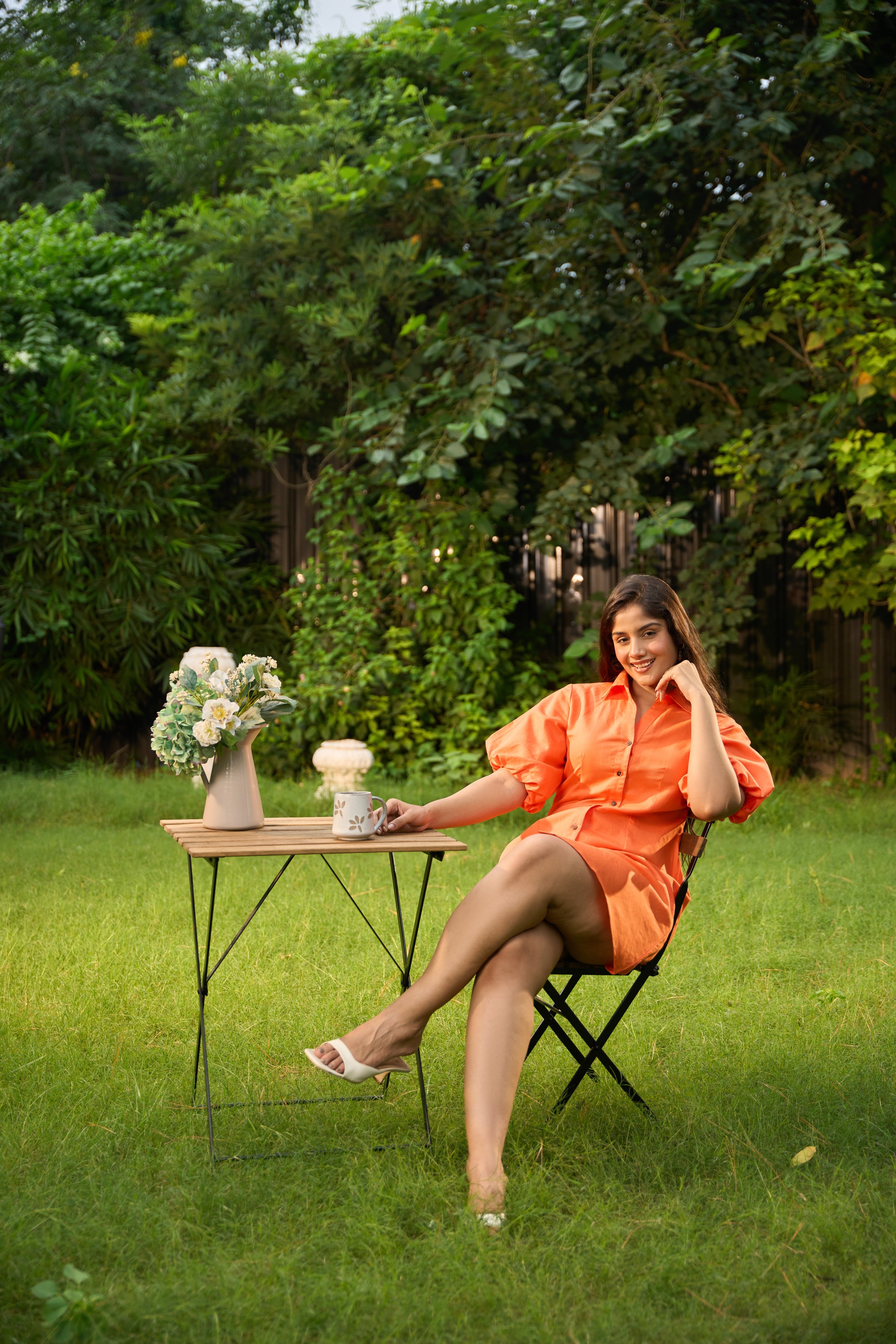 Puff Sleeve Shirt Dress