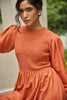 CAMBRIDGE BROWN SMOCKED MAXI DRESS