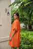 ORANGE HEMP MINI DRESS