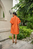 ORANGE HEMP MINI DRESS